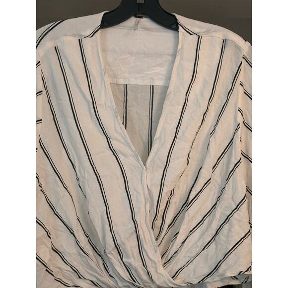 Free People Sleepy Time Crop Top Blouse Womans S/P Wide Batwing Sleeve - Picture 5 of 13